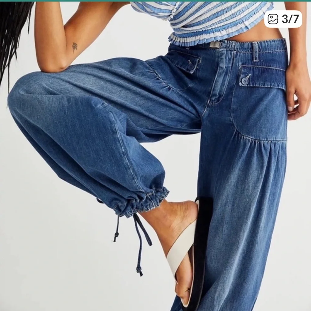 Free People We The Free Lotus Jeans Ballon Mid-Rise jeans Size 27 - Picture 8 of 8